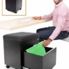 Stand Steady Vert | Rolling File Cabinet | 2 Drawer Mobile File Cabinet with Locking Storage | Small Filing Cabinet with Cushion Top for an Extra