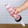 Sausage Stuffer,Hanheld Manual Sausage Maker with 3 Size Filling Nozzles Attachment,Food Grade Meat Stuffing Filler for Household Use(White)