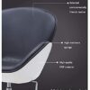 NMDCDH Adjustable Home Office Task Desk Chair 360° Swivel, Ergonomic Upgraded Desk Chair with Leather Racing Seat for Women Adults, Black