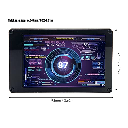 PC Sensor Panel Display, Computer Temperature Monitor, DIY Multi-system Support, Theme for