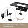 WANGFENG Adjustable Under Desk Keyboard Tray - Desk Extender C -Clamp-On Retractable Adjustable Ergonomic Typing Screw on Under Desk Storage for