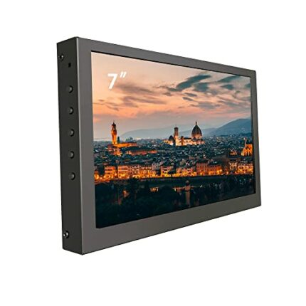 LESOWN 7 inch Monitor IPS Mini LCD Display Second Screen 1024x600 HDMI Small Portable Computer Monitor with Dual Speakers Audio Jack Metal Case
