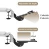 WANGFENG Adjustable Under Desk Keyboard Tray - Desk Extender C -Clamp-On Retractable Adjustable Ergonomic Typing Screw on Under Desk Storage for