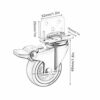SKOAJAS Plate Casters Heavy-Duty Casters,Swivel Casters,4X Furniture Casters,25/32/38/50Mm,Metal Casters