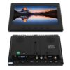 7 Inch LED Monitor Ture Portable Monitor HDR HD Color Display 1024x600, 250cd/m2, 16:10 Wide View, Built in Dual Speaker, VGA HDML AV BNC USB DC