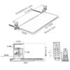 WANGFENG Ergonomic C Clamp-On Keyboard Tray, Adjustable Desk Extender Under Desk Slide-Out Enlarged Keyboard Mouse Holder for Office Home Typing