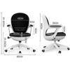 WALNUT Classic Office Desk Computer Chair - Adjustable, Swiveling, Soft Microfiber - (Color : A)