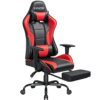 Mainwin Gaming, Computer footrest,Ergonomic Office, Racing Chair with headrest and Lumbar, Red&Black, can Support 150kg