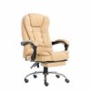 N/A Leather Ergonomic Household Office Chair, Lumbar Support, High Back Executive Swivel Desk Chair