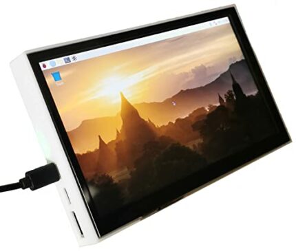 ElecLab 8 Inch 1280x720 Touchscreen Monitor HDMI Capacitive LCD Display Speaker Case for RPI 4B 3B+ 3B 3A+ 2B B+