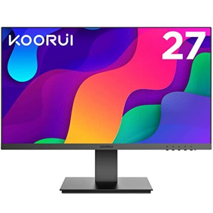 KOORUI 27 Inch FHD Monitor, IPS Computer Monitors, 75Hz, 5ms, 16:9 Full HD (1920 x 1080), VESA Mountable, HDMI/VGA, Low Blue Light, 99% SRGB