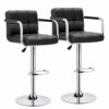 Ygqbgy White Desk Chairs with Wheels Modern PU Leather Office Chair Adjustable Home Computer Executive Chair on Wheels 360° Swivel (Color : Black