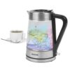 Salter EK5078IR Glass Electric Kettle with Iridescent Finish, 1.7 L Capacity, Limescale Filter, Easy-Fill Lid, for Left & Right Handed Users, Col