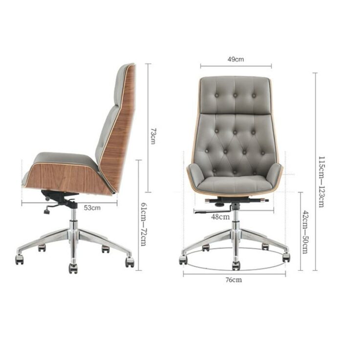 NXYJD Executive Massage Ergonomic Swivel High Back Thick Cushion PU Leather Office Chair
