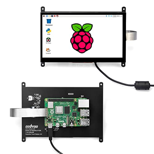OSOYOO 7 Inch DSI Touch Screen LCD Display 800x480 for Raspberry Pi 4 3 3B+ 2