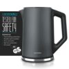 Arendo - Electric Kettle 1.5 L Cordless - Energy Saving due to Temperature Control from 40 C - 100 C - Keep Warm - BPA free No Plastic - Stainles