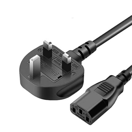 BSWL UK Power Cable 1.5 Metre UK Plug Kettle Lead Power Cord 3 pin Mains Power Lead for PC, Monitors, Electric Kettles, Rice Cookers, etcs