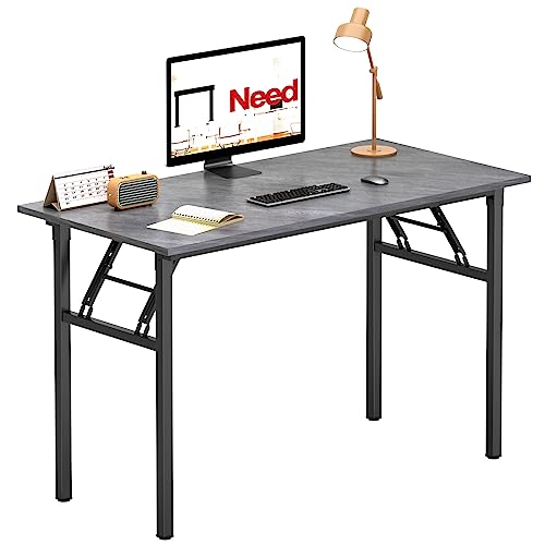 Need Small Desk 31 1/2" No Assembly Foldable Writing Table,Sturdy and Heavy Duty Folding Computer Desks for Small Space/Home Office/Dormitory AC5