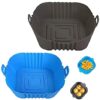 2pcs Silicone Air Fryer Liners, 7.8inch Reusable Air Fryer Silicone Liner Air Fryer Accessories Replacement of Disposable Parchment Paper Liner