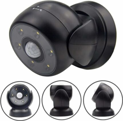 BIGLIGHT Battery Motion Sensor Spotlight Wireless Floodlight Outdoor Front Door Security Spotlight Waterproof Compact Spotlight Rotatable Wall Do
