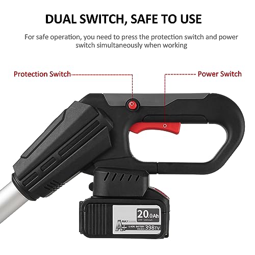 mingqian Electric Weed Waer rdless Battery Powered Weed Eater 21V hless Grass Trimmer Edger Lawn Tool with Power Display Screen Electric Weed Tri