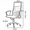 n/a Study/Office Chair Gaming Seat Pc Gamer Chair Rotating Office Furniture with Handrails Mesh Chair