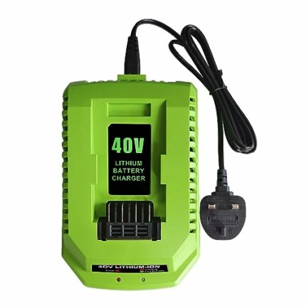 aunstarwei 40V 2A Replacement Battery Charger Compatible with Greenworks 40V Battery Lithium Ion 29482 29462 29472 2901319 2938302 BAF702 L-300 B