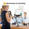 Beelta Laptop Stand for Desk, Telescopic Laptop Riser Computer Stand Adjustable Height & Angle with 360° Swivel, Foldable & Portable Laptop Stand