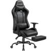 Mainwin Gaming, Computer footrest,Ergonomic Office, Racing Chair with headrest and Lumbar, Red&Black, can Support 150kg