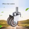 GTYT DIY Hardware 1.5in 38mm Office Chair Swivel Caster Wheels,360° Rotation Stem Castor Wheels,Rubber Furniture Caster,Swivel Chair Caster,Witho