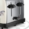 Russell Hobbs 25780 Emma Bridgewater 4 Slice Toaster - Rise & Shine Hen's with Wide Slots and Independent 2 Slot Operation, Cream