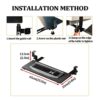 WANGFENG Desk-Clamp Keyboard Tray, Desk Extender Easy to Install on Any Work Surface, Sturdy Metal Clamp Easy to Assemble for Home or Office