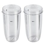 32oz Juicer Cups Compatible with NutriBullet 600W/ 900W Blender, Clear Mugs Replacement Parts Accessories, Cup for Nutri Bullet 600 Series and 90