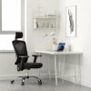 SLNFXC Ergonomic Office Chair High Back Mesh Office Chair Computer Chair Desk Chair with 3D Armrest and Adjustable Headrest, Ergonomic Curved Lum