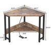 armocity Corner Desk Small Desk with Outlets Corner Table for Small Space Industrial Computer Desk with USB Ports Triangle Desk with Storage for