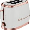 Beko Cosmopolis Toaster TAM8202T, Retro Duck Egg Teal Design , Extra Wide Slot 2-Slice Toaster , Includes Defrost, Reheat & Cancel Functions