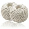 ANEEQA Cooking String Garden Twine Natural Cotton Macrame Craft Cord Off White Ball Approx50 Meter Kitchen Trussing Culinary Thin Meat Rope Plant