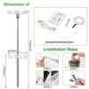 Ainiv Grow Light, LED Full Spectrum Growing Lamp for Indoor Plants, 9 Adjustable Brightness 180° rotatable light panel, Height Adjustable with Au