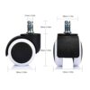 SKOAJAS Plate Casters 50mm Office Chair Swivel Casters Furniture Wheels Screw Thread Stem Replacement for Sofa Bed Goods Shelf Storage Rack Pack