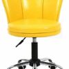 zZZ Furniture Stool/Swivel Chairs Computer Chair Back Support Chair with Wheels Adjustable Home Office Desk Chairs PU Leather Living Room Chairs
