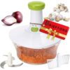 Brieftons Express Vegetable Chopper: 1.6-Litre, Quick Vegetable Manual Hand Chopper/Mixer to Chop Veggies, Fruits, Garlic, Onion Chopper for Sals