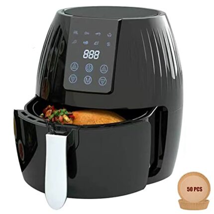 Air Fryer with Rapid Air Circulation,5.5L Digital Touchscreen Air Fryers Oven for Home Use, Preheat ,Timing and Fully Adjustable Temperature for