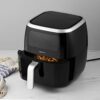 Amazon Basics 6 Litre Air Fryer with Digital Touchscreen and 8 Cooking Presets, Black