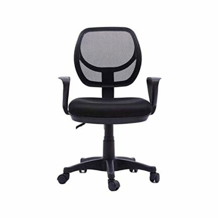 LZQDM Round Back Office Chair Staff Student Dormitory Home Arched Computer Chair Mesh Lifting Swivel Chair Backrest Staff Chair