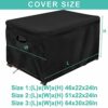 Deck Box Cover, Outdoor Storage Box Cover, Patio Storage Box Cover Made of 600D Oxford Cloth, Windproof, Rainproof, UV Resistant, Tear Resistant