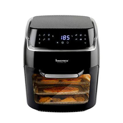 Innoteck 12L Digital Air Fryer Oven with Rotisserie Smart Cooker for Air Frying Roast Dehydrate Fry Bake Reheat Kitchen Pro – Multifunctional - B