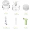 4-In-1 Handheld Food Processor Multifunctional Food Chopper Kitchen Tool Type-C Rechargeable Flesh Blender Waterproof Mini Food Processor Vegetab