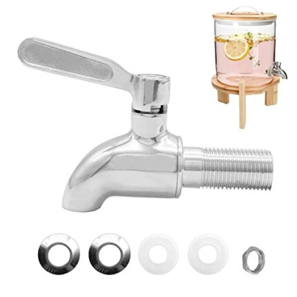 304 Stainless Steel Water Dispenser Replacement Spigot, Beer Tap Barrel Tap, Type Dispenser Faucets, Beverage Dispenser Tap for Beer Keg Glass Co