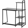 HDDFG Computer Desk With 4 Tier Storage Shelves Bookshelf PC Gaming Study Laptop Corner Table for Home Working Workstation Writing
