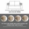 Zenna Home, Sand Pixel 2-Piece Stretch Furniture Arm Covers Armrest Protectors